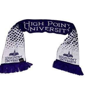 High Point University Scarf - HPU Panthers‎ Knitted Classic Purple White Reverse